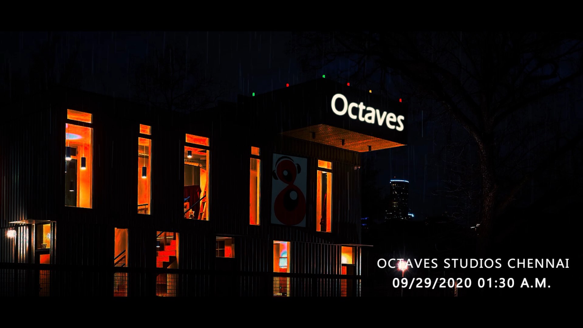 PARADOX opening shot — final VFX composite with rain and night atmosphere